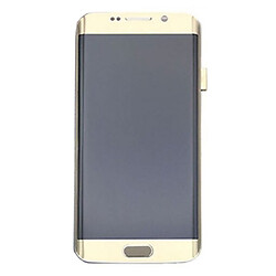 Дисплей (екран) Samsung G925 Galaxy S6 Edge / G925F Galaxy S6 Edge, З сенсорним склом, З рамкою, Amoled, Золотий