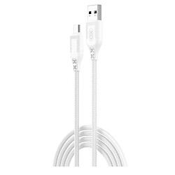 USB кабель XO NB235, MicroUSB, 1.0 м., Білий