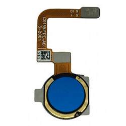 Шлейф OPPO Realme C12, С сканером отпечатка пальца, Синий