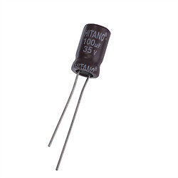 Электролитический конденсатор 100uF 35V EFH 6,3x11mm (EFH101M35B-Hitano), 100 мф, 35 В