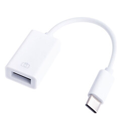 Кабель USB type-C на USB-A "мама", USB, 0.15 м., Белый