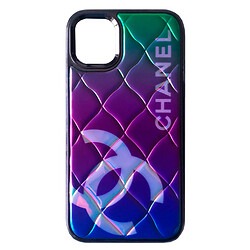 Чехол (накладка) Apple iPhone 12 / iPhone 12 Pro, CHANEL Delux Edition, Blue-Purple, Синий