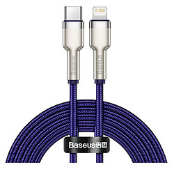 USB кабель Baseus CATLJK-B05 Cafule Metal Apple iPhone 15 Plus / iPhone 15 Pro Max / iPhone 15 / iPhone 15 Pro / iPhone SE 2022 / iPhone 14 Pro Max / iPhone 14 Plus / iPhone 14 Pro / iPhone 14 / iPhone 13 Pro, Lightning, 2.0 м., Фіолетовий