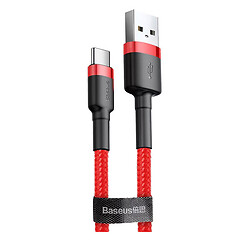 USB кабель Baseus CATKLF-U09 Cafule, Type-C, 3.0 м., Червоний
