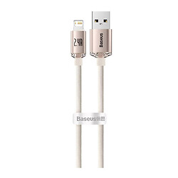 USB кабель Baseus CAJY001204 Crystal Shine Apple iPhone SE 2022 / iPhone 14 Pro Max / iPhone 14 Plus / iPhone 14 Pro / iPhone 14 / iPhone 13 Pro / iPhone 13 Mini / iPhone 13 / iPhone 13 Pro Max / iPhone 12 Mini, Lightning, 2.0 м., Рожевий