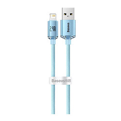 USB кабель Baseus CAJY001203 Crystal Shine Apple iPhone SE 2022 / iPhone 14 Pro Max / iPhone 14 Plus / iPhone 14 Pro / iPhone 14 / iPhone 13 Pro / iPhone 13 Mini / iPhone 13 / iPhone 13 Pro Max / iPhone 12 Mini, Lightning, 2.0 м., Синий