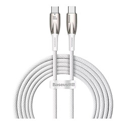USB кабель Baseus CADH000702 Glimmer, Type-C, 1.0 м., Белый