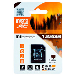 Карта памяти Mibrand microSDXC UHS-1 U3, 128 Гб.