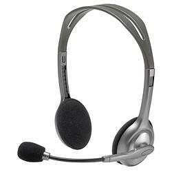 Навушники Logitech H110, З мікрофоном, Сірий