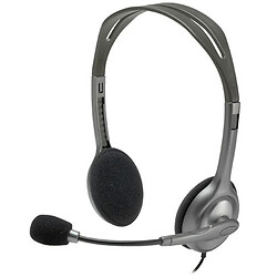 Навушники Logitech H111, З мікрофоном, Сірий