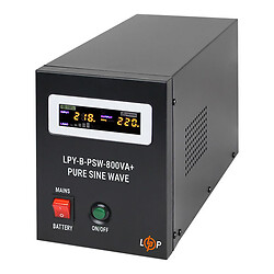 Безперебійний блок живлення LogicPower LPY-B-PSW-800VA+, Чорний