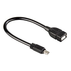 OTG кабель Atcom, USB, MicroUSB, 0.1 м., Черный