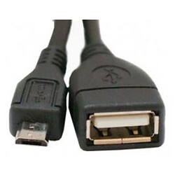 OTG кабель Atcom, USB, MicroUSB, 0.1 м., Чорний - № 2
