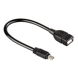 OTG кабель Atcom, USB, MicroUSB, 0.8 м., Черный