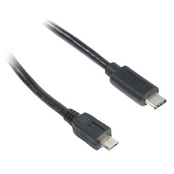 USB кабель Cablexpert CCP-USB2-mBMCM-6, MicroUSB, Type-C, 1.8 м., Чорний