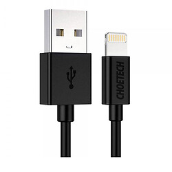 USB кабель Choetech IP0027-BK Apple iPhone SE 2022 / iPhone 14 Pro Max / iPhone 14 Plus / iPhone 14 Pro / iPhone 14 / iPhone 13 Pro / iPhone 13 Mini / iPhone 13 / iPhone 13 Pro Max / iPhone 12 Mini / iPhone 12 Pro Max, Lightning, 1.8 м., Чорний