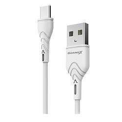 USB кабель Grand-X PM-03W, MicroUSB, 1.0 м., Белый