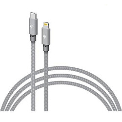 USB кабель Intaleo CBGNYTL1 Apple iPhone SE 2022 / iPhone 14 Pro Max / iPhone 14 Plus / iPhone 14 Pro / iPhone 14 / iPhone 13 Pro / iPhone 13 Mini / iPhone 13 / iPhone 13 Pro Max / iPhone 12 Mini / iPhone 12 Pro Max, Type-C, Lightning, 1.0 м., Серый