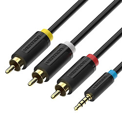 Кабель Vention BCCBG, 3RCA, 2.5 мм., 1.5 м., Чорний