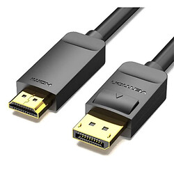 Кабель Vention DisplayPort-HDMI HAGBF, 1.0 м., Черный
