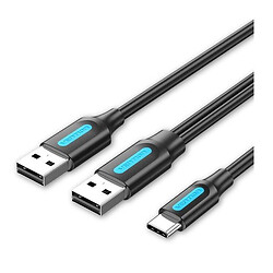 USB кабель Vention CQKBD, Type-C, 0.5 м., Чорний