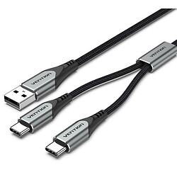 USB кабель Vention CQOHD, Type-C, 0.5 м., Серый