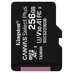 Карта пам'яті Kingston Canvas Select Plus microSDXC UHS-I U3, 256 Гб.