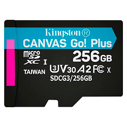 Карта памяти microSDXC KIngston Canvas Go Plus UHS-1 U3, 256 Гб.