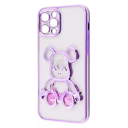 Чохол (накладка) Apple iPhone 12, Shining Bear, Dark Purple, Фіолетовий