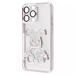 Чохол (накладка) Apple iPhone 14 Pro Max, Shining Bear, Срібний