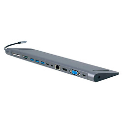 Док-станция Cablexpert A-CM-COMBO9-01, Серый