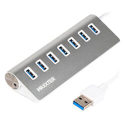 USB Hub Maxxter HU3A-7P-01, Серебряный