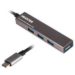 USB Hub Maxxter HU3C-4P-02, Сірий