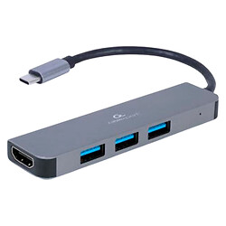 USB Hub Cablexpert A-CM-COMBO2-01, Сірий