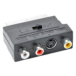 Адаптер Cablexpert CCV-4415, SCART, S-Video, RCA, Чорний