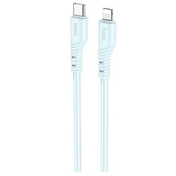 USB кабель Hoco X97 Crystal Color Apple iPhone SE 2022 / iPhone 14 Pro Max / iPhone 14 Plus / iPhone 14 Pro / iPhone 14 / iPhone 13 Pro / iPhone 13 Mini / iPhone 13 / iPhone 13 Pro Max / iPhone 12 Mini / iPhone 12 Pro Max, Lightning, 1.0 м., Блакитний