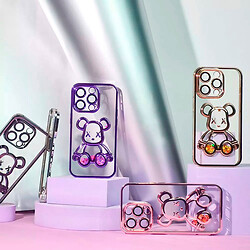 Чехол (накладка) Apple iPhone 12 Pro, Shining Bear, Dark Purple, Фиолетовый - № 2