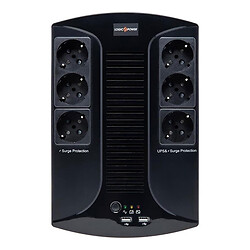 Бесперебойный блок питания LogicPower 650VA-6PS, Черный