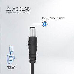 Кабель живлення Wi-Fi роутера ACCLAB, 1.0 м., Чорний - № 2