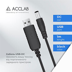 Кабель живлення Wi-Fi роутера ACCLAB, 1.0 м., Чорний - № 4