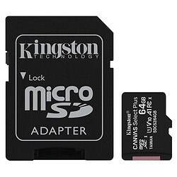 Карта пам'яті Kingston Canvas Select Plus MicroSDXC UHS-I, 64 Гб.
