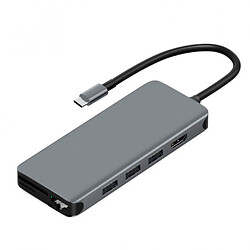 USB Hub WIWU Alpha, Type-C, Сірий