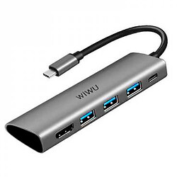 USB Hub WIWU Alpha 531H, Type-C, Сірий