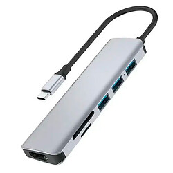USB Hub WIWU Alpha 731 HC, Type-C, Серый