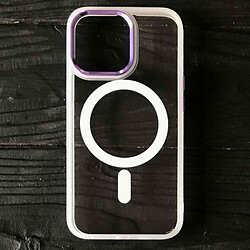 Чехол (накладка) Apple iPhone 14, Clear Case Color Metal Frame, MagSafe, Фиолетовый