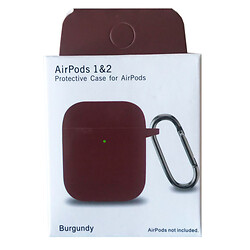 Чохол (накладка) Apple AirPods / AirPods 2, Silicone Classic Case, Бордовий