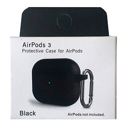 Чохол (накладка) Apple AirPods 3 / AirPods 4 mini, Silicone Classic Case, Чорний