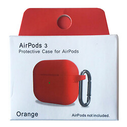Чохол (накладка) Apple AirPods 3 / AirPods 4 mini, Silicone Classic Case, Помаранчевий