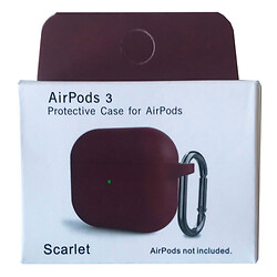 Чехол (накладка) Apple AirPods 3, Silicone Classic Case, Бордовый