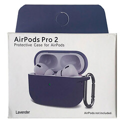 Чохол (накладка) Apple AirPods Pro 2, Silicone Classic Case, Лавандовий